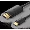 Cable AdaptateurVentionUSB-C vers HDMI M/M 2m (Noir) | MonPC.Store