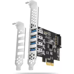 Carte Controleur PCIeAxagonPCEU-43RSUSB 3.0 - 4 ports | MonPC.Store