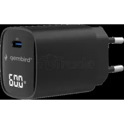 Chargeur secteurGembirdLCD1x USB-C 60W (Noir) | MonPC.Store