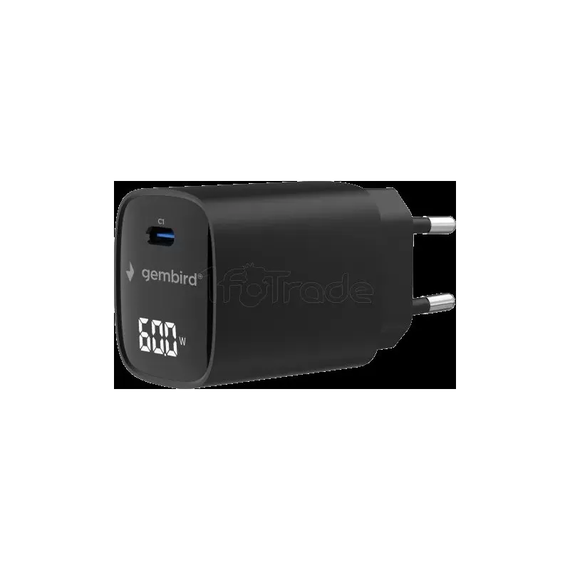 Chargeur secteurGembirdLCD1x USB-C 60W (Noir) | MonPC.Store