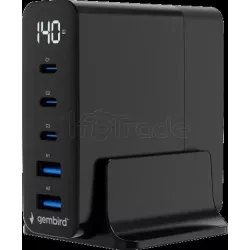 Chargeur secteurGembirdGaN2x USB-A + 3x USB-C 140W… | MonPC.Store