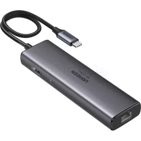 Station d'accueil USB-CUgreen6en1 (Gris) | MonPC.Store