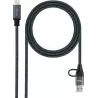 CableNanocableUSB-A/USB-C vers USB-C M/M 1.5m (Noir) | MonPC.Store