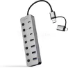 Hub USB-C / USB- ANanocable- 7 ports (Gris) | MonPC.Store