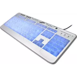 Clavier filaire Revoltec LightBoard XL 2 (Argent) | MonPC.Store