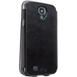 Etui avec rabat simili cuir pour Galaxy S4 - Black | MonPC.Store