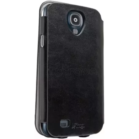 Etui avec rabat simili cuir pour Galaxy S4 - Black | MonPC.Store
