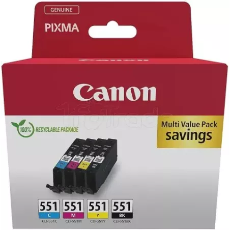 Pack 4 cartouches d'encreCanonCLI-551 ( couleurs +… | MonPC.Store