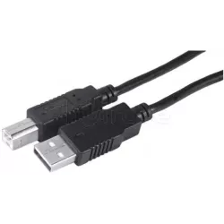 Cable USB 2.0 type AB M/M - 1,80m Noir | MonPC.Store