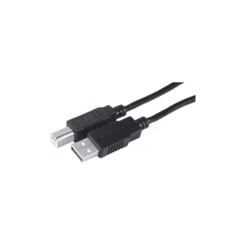 Cable USB 2.0 type AB M/M - 1,80m Noir | MonPC.Store