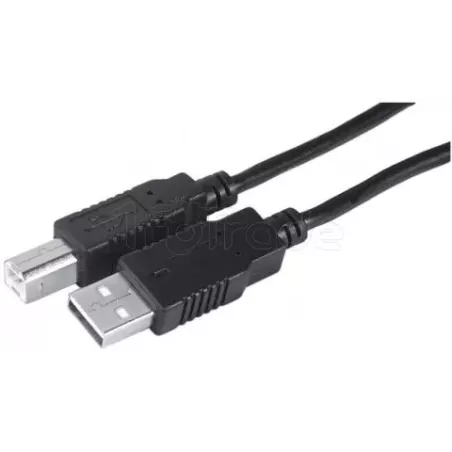 Cable USB 2.0 type AB M/M - 1,80m Noir | MonPC.Store