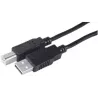 Cable USB 2.0 type AB M/M - 1,80m Noir | MonPC.Store
