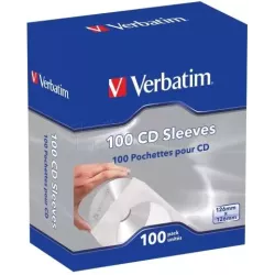 BoiteVerbatimde 100 pochettes papier pour CD/DVD | MonPC.Store
