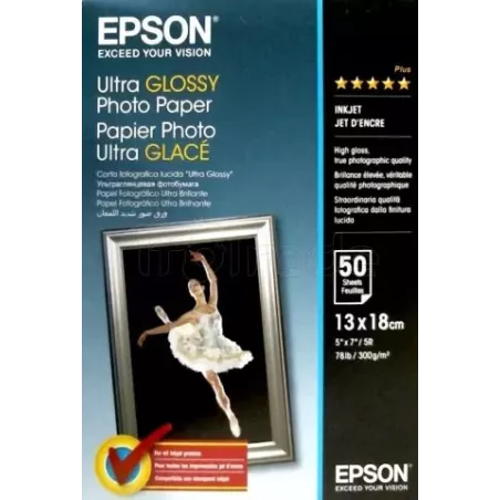Papier PhotoEpsonUltra glacé 300g/m² - 50 feuilles… | MonPC.Store