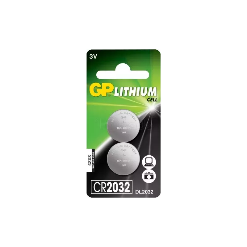 Lot de 2 piles platesGP BatteriesLithium 3V pour Carte… | MonPC.Store