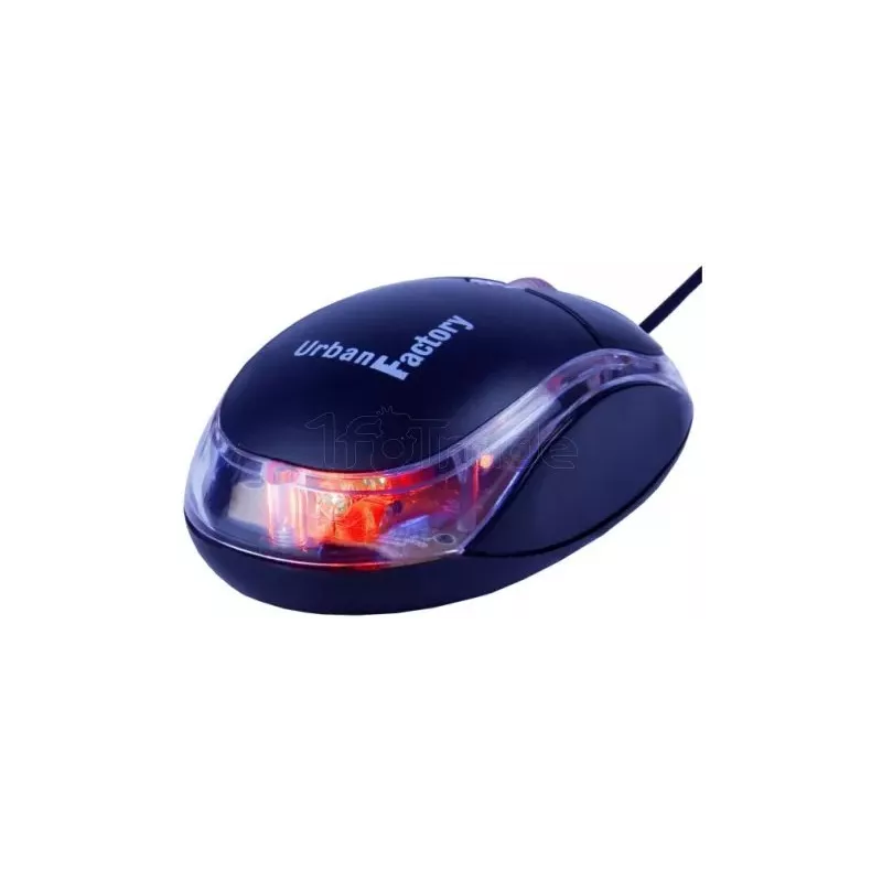 Souris filaireUrban FactoryBDM02UF (Noir/Transparent) | MonPC.Store