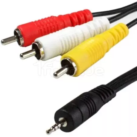Cable audioD2 DiffusionJack 3,5mm vers 3 x RCA 1.5m | MonPC.Store