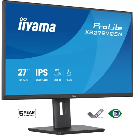 IIYAMA XB2797QSN-B1 écran 27" QHD - IPS 2560x1440 75Hz 350 cd/m² - Moniteur PC