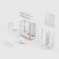 Fractal Design Summit Chalk White TG Clear Tint boîtier PC moyen tour Mini-ITX micro ATX ATX blanc - Boîtier PC