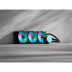 Fractal Design Radius 360 RGB watercooling AIO 360mm 12cm 3 ventilateurs RGB noir - Refroidissement PC