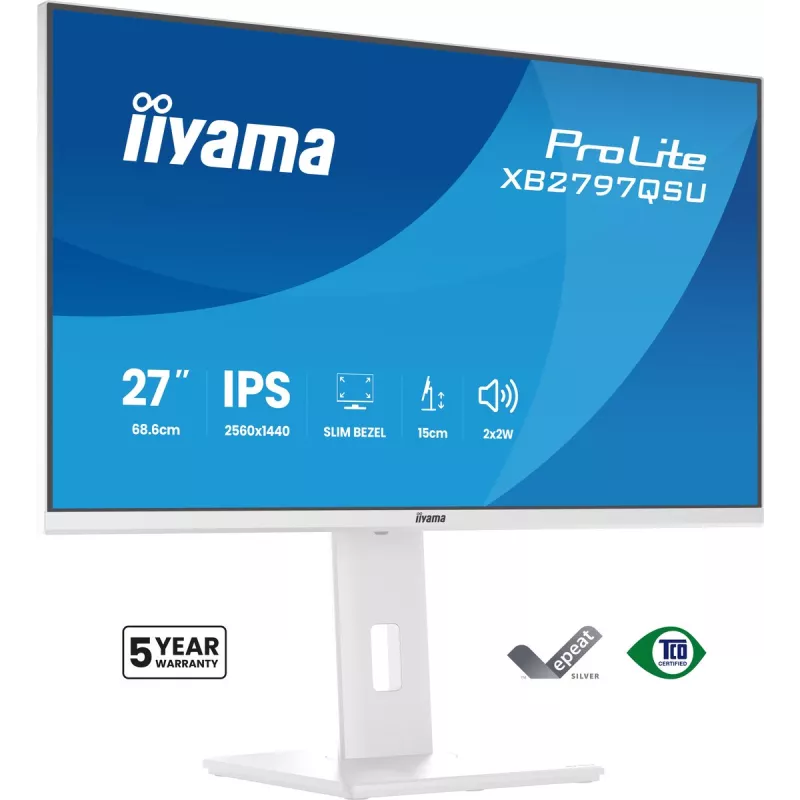 Ecran IIYAMA 27 Blanc Ultra mince dalle IPS 16:9… | MonPC.Store