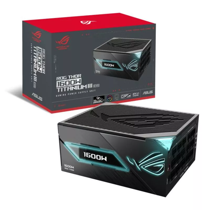 ASUS ROG THOR 1600T3 Gaming EVO alimentation 1600W 80 PLUS Titanium - Bloc d'alimentation PC gaming
