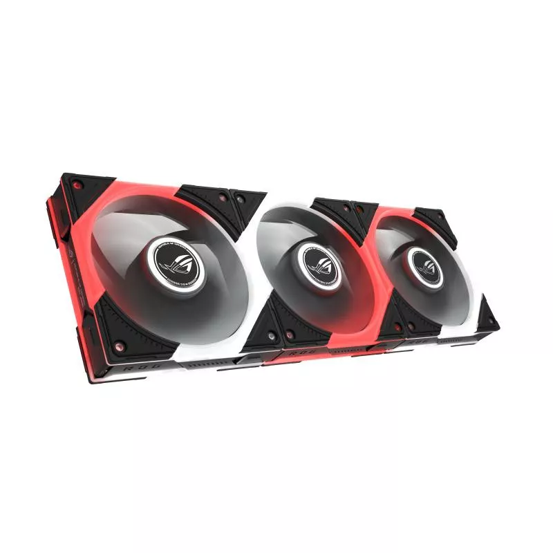 ASUS ROG EURUX GR120 FAN ARGB REVERSE BLACK 3IN1 pack de 3 ventilateurs boîtier 12cm ARGB noir - Refroidissement PC