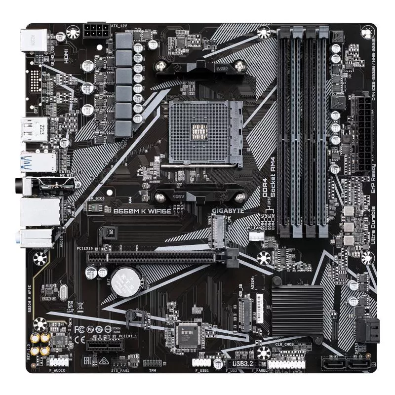 GIGABYTE GIGBAYTE B550M K WF6E - AM4 AMD B550 Micro-ATX DDR4 - Carte mère