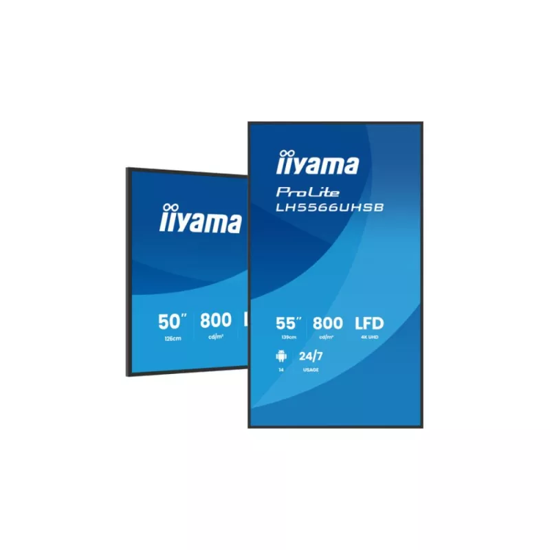 IIYAMA LFD 55 dalle IPS 4K UHD 3840x2160 16:9 24/7… | MonPC.Store
